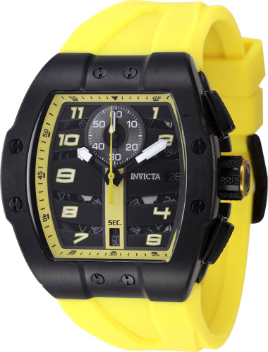 Invicta Men's 47371 Invicta Racing Quartz Multifunction Black, Yellow Dial Watch