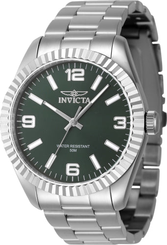 Invicta Men's 47450 Specialty Quartz 3 Hand Green Dial Watch