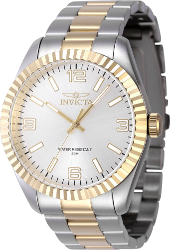 Invicta Men's 47454 Specialty Quartz 3 Hand Silver Dial Watch
