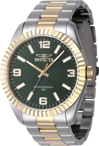Invicta Men's 47455 Specialty Quartz 3 Hand Green Dial Watch