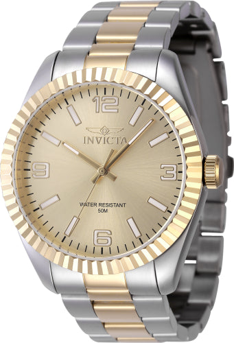 Invicta Men's 47457 Specialty Quartz 3 Hand Gold Dial Watch