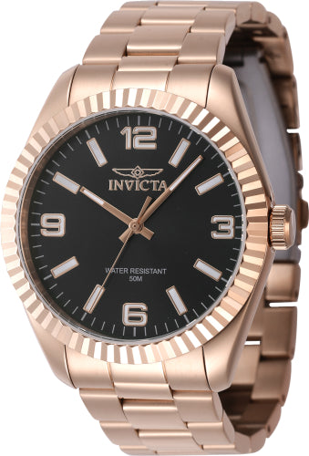 Invicta Men's 47461 Specialty Quartz 3 Hand Black Dial Watch