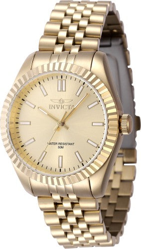 Invicta Women's 47507 Specialty Quartz 3 Hand Gold Dial Watch