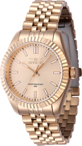 Invicta Women's 47509 Specialty  Quartz 3 Hand Rose Gold Dial Watch