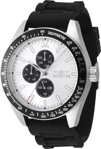 Invicta Men's 47590 Aviator Quartz VH67 Silver Dial Watch