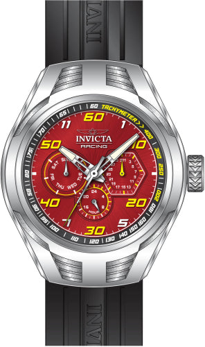 Invicta Men's 47727 Invicta Racing Quartz Chronograph Red, Black Dial Watch