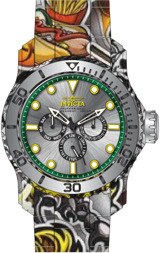 Invicta Men's 47854 Pro Diver Quartz Chronograph Green, Silver, Black Dial Watch