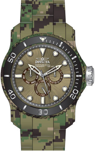 Invicta Men's 47855 Pro Diver Quartz Chronograph Khaki, Grey, Brown Dial Watch