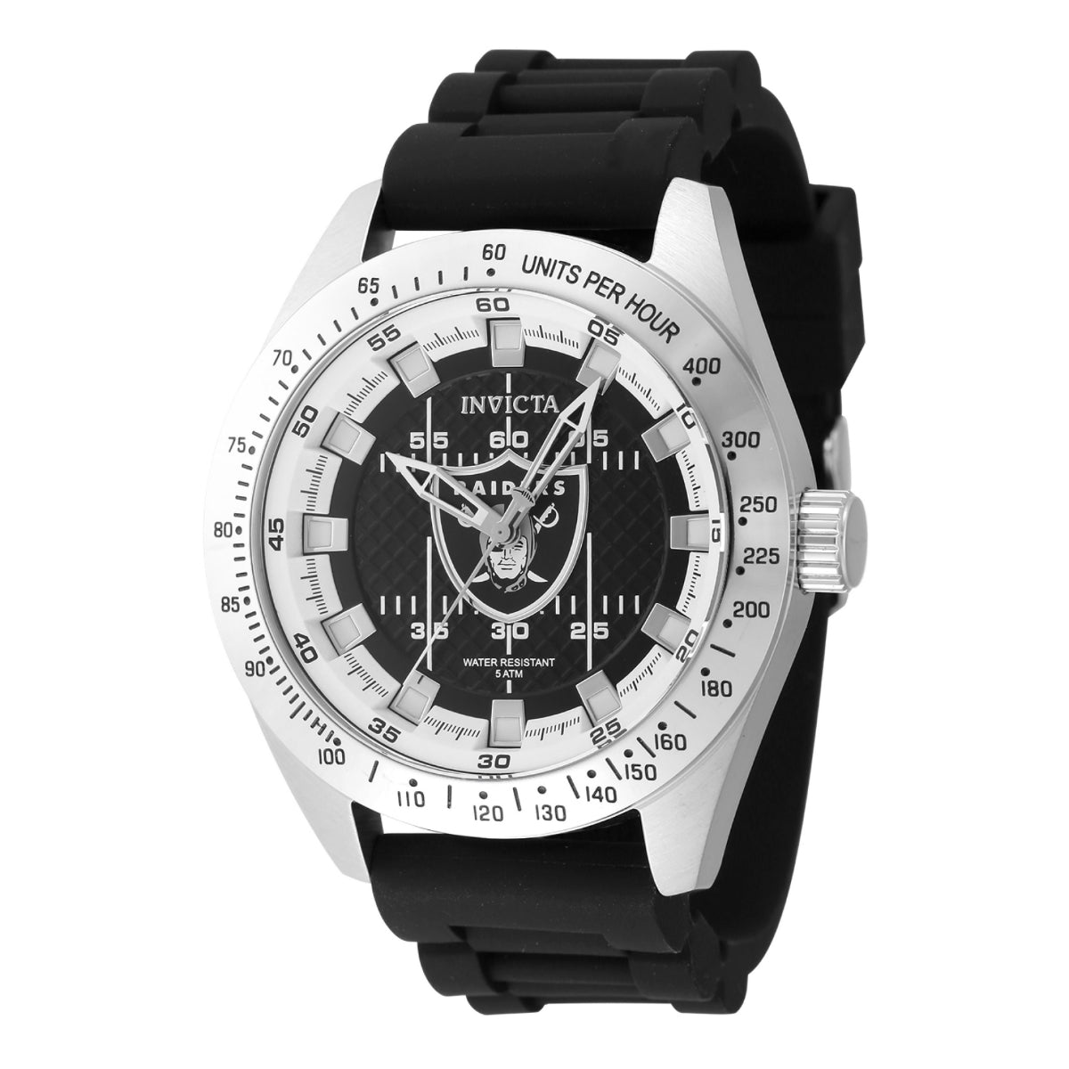 Invicta Men's 47859 NFL Las Vegas Raiders Quartz Multifunction Black, White Dial Watch