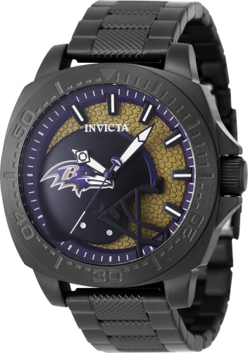Invicta Men's 47875 NFL  Quartz 3 Hand Dark Yellow, Blue Dial Watch