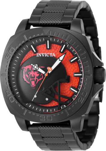 Invicta Men's 47877 NFL Chicago Bears Quartz 3 Hand Blue, Orange Dial Watch