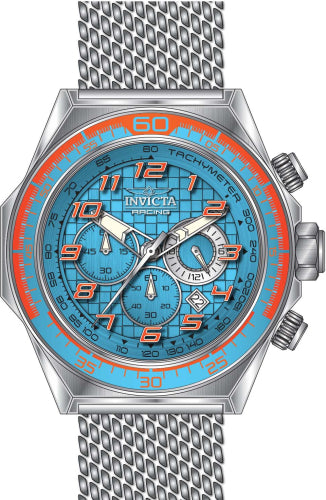 Invicta Men's 47901 Invicta Racing Quartz Chronograph Light Blue Dial Watch