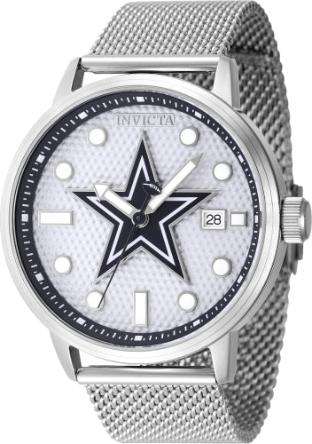 Invicta Men's 47968 NFL Dallas Cowboys Quartz 3 Hand Grey Dial Watch