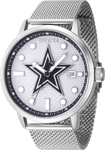 Invicta Men's 47968 NFL Dallas Cowboys Quartz 3 Hand Grey Dial Watch