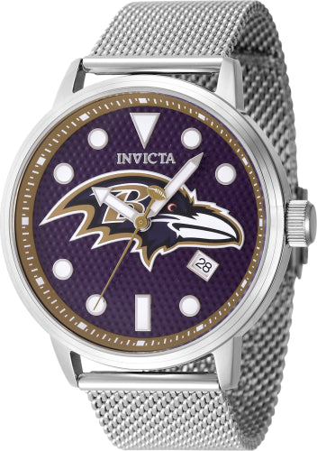 Invicta Men's 47976 NFL Baltimore Ravens Quartz 3 Hand Blue Dial Watch