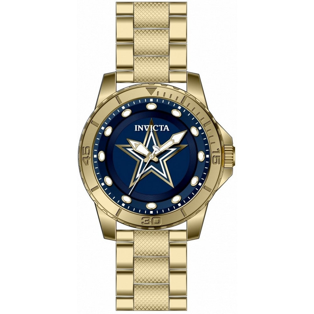 Invicta NFL Dallas Cowboys Men's Gold-tone Bracelet Quartz Watch