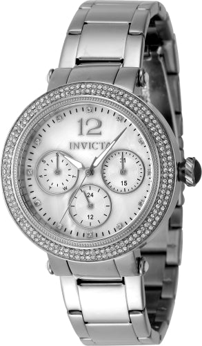 Invicta Women's 48114 Bolt Quartz Chronograph Silver Dial Watch