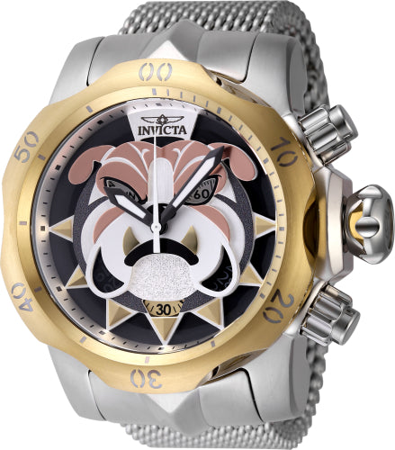 Invicta Men's 48170 Venom Quartz Multifunction Antique Silver, Gunmetal, Gold, Rose Gold, Grey Dial Watch