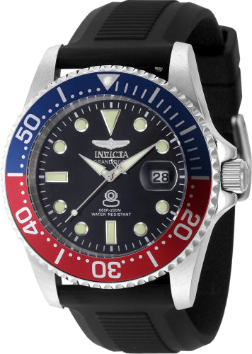 Invicta Men's 48215 Pro Diver Quartz 3 Hand Black Dial Watch