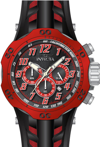 Invicta Men's 48237 Venom  Quartz Chronograph Red, Black Dial Watch