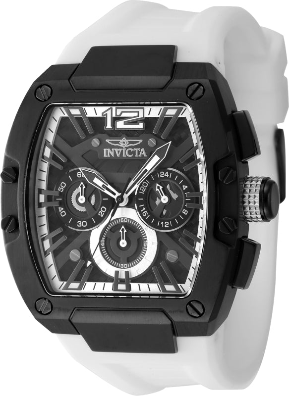 Invicta Men's 48477 Invicta Racing Quartz Chronograph Silver, Black Dial Watch