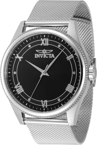 Invicta Men's 48479 Celestial Quartz 3 Hand Black Dial Watch