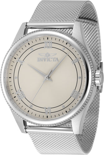Invicta Men's 48480 Celestial Quartz 3 Hand Ivory Dial Watch