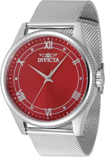 Invicta Men's 48484 Celestial Quartz 3 Hand Red Dial Watch