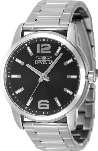Invicta Men's 48491 Celestial Quartz 3 Hand Black Dial Watch