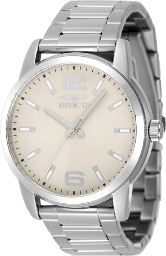 Invicta Men's 48492 Celestial Quartz 3 Hand Ivory Dial Watch