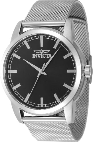 Invicta Men's 48504 Celestial Quartz 3 Hand Black Dial Watch