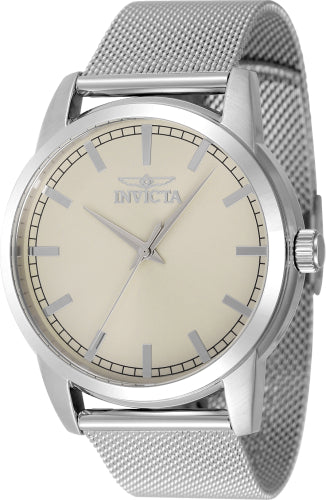 Invicta Men's 48505 Celestial Quartz 3 Hand Ivory Dial Watch
