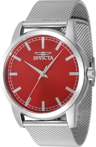 Invicta Men's 48509 Celestial Quartz 3 Hand Red Dial Watch