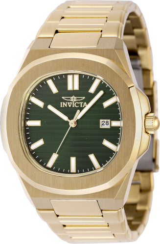 Invicta Men's 48518 Speedway Quartz 3 Hand Green Dial Watch