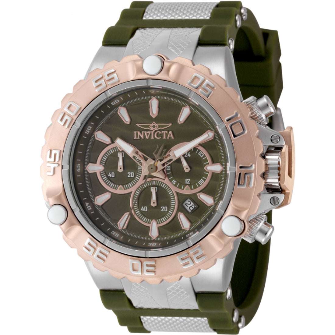 Invicta Men's 48555 Olive Green, Steel Silicone Watch