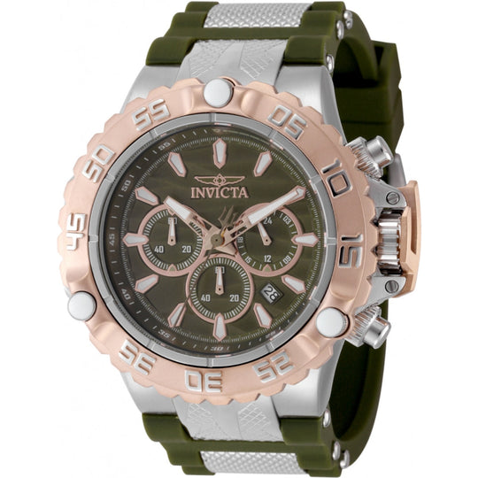 Invicta Men's 48555 Olive Green, Steel Silicone Watch
