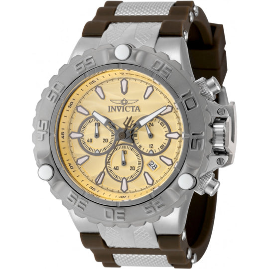 Invicta Men's 48559 Brown, Steel Silicone Watch