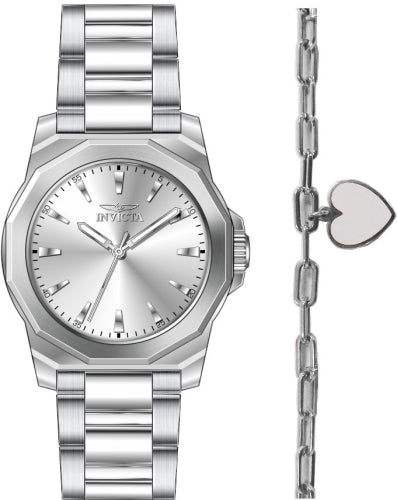 Invicta Women's 48577 Speedway  Quartz 3 Hand Silver Dial Watch