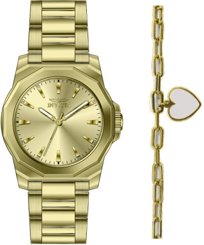 Invicta Women's 48579 Speedway Quartz 3 Hand Gold Dial Watch