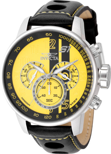 Invicta Men's 48616 S1 Rally Quartz VD54 Yellow, Black Dial Watch