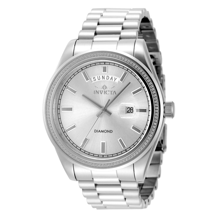 Invicta Men's 48759 Elite Diamond  Quartz 3 Hand Silver Dial Watch