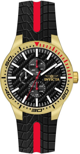 Invicta Men's 48872 Invicta Racing Quartz Multifunction Black Dial Watch