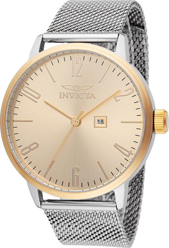 Invicta Men's 48937 Specialty Quartz 3 Hand Gold Dial Watch