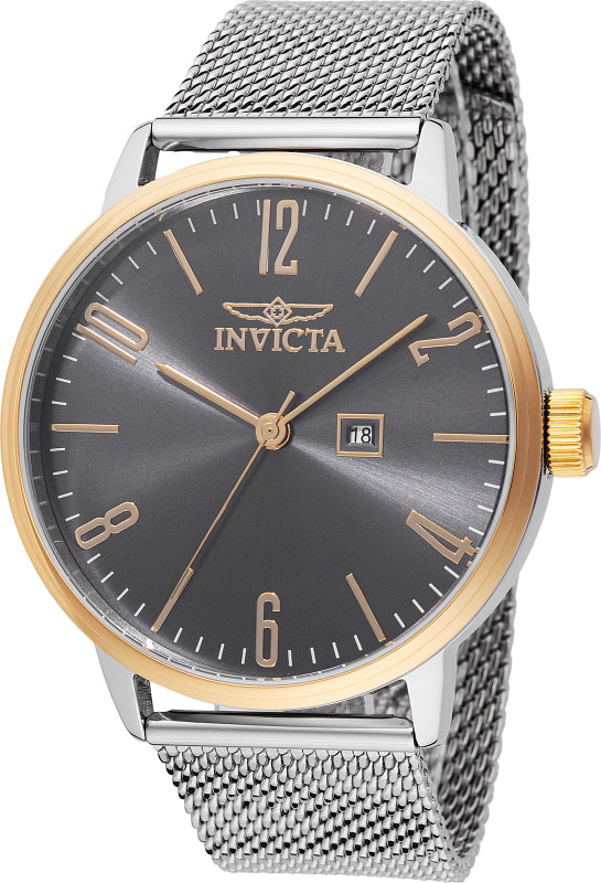Invicta Men's 48938 Specialty Quartz 3 Hand Charcoal Dial Watch
