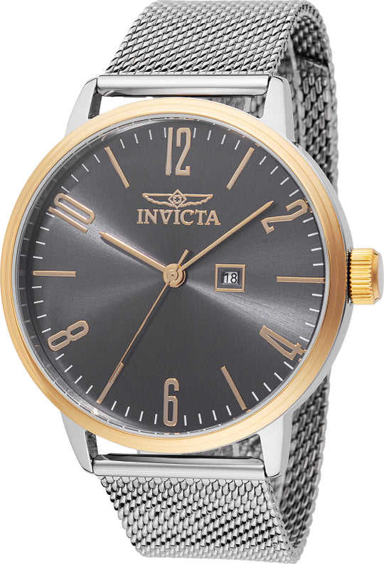 Invicta Men's 48938 Specialty Quartz 3 Hand Charcoal Dial Watch