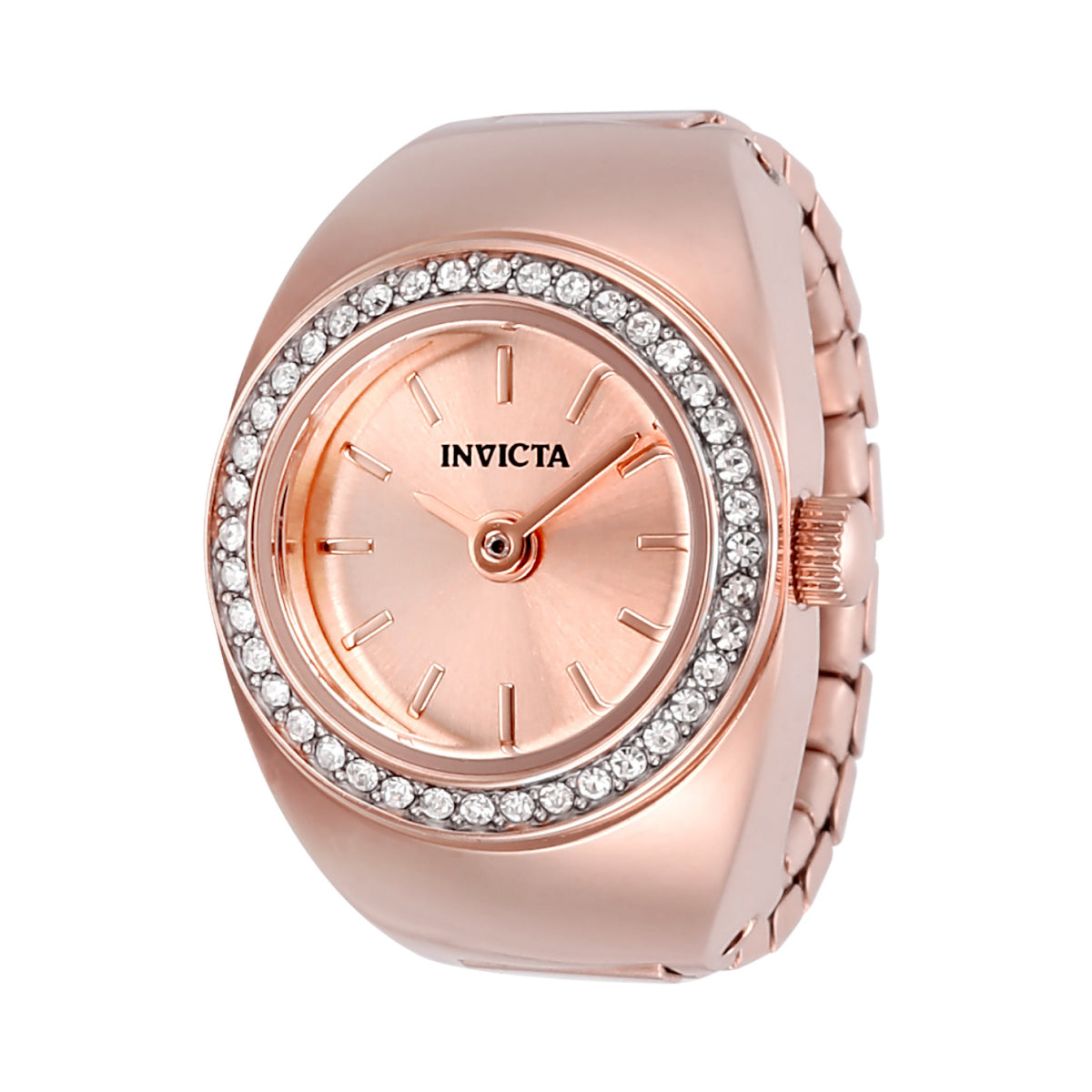 Invicta Women's 48945 Mini Ring Watch Quartz 2 Hand Rose Gold Dial Watch