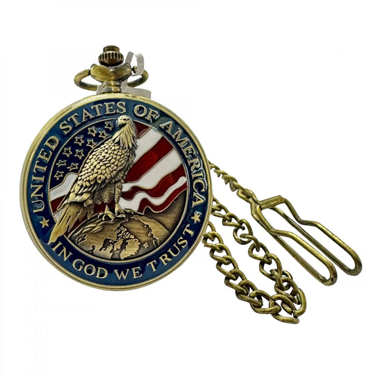 Invicta Men's 49008 Vintage Quartz Chronograph White Dial Pocket Watch