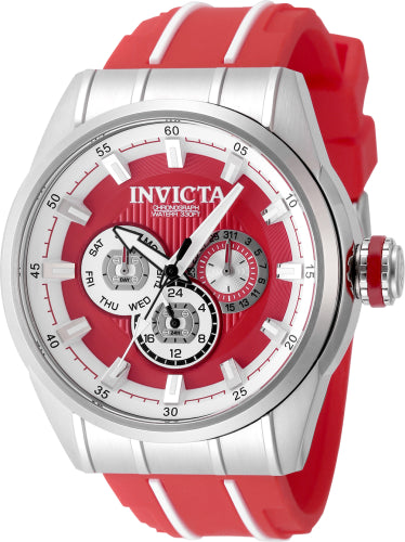 Invicta Men's 49051 Speedway  Quartz Chronograph Red, White Dial Watch