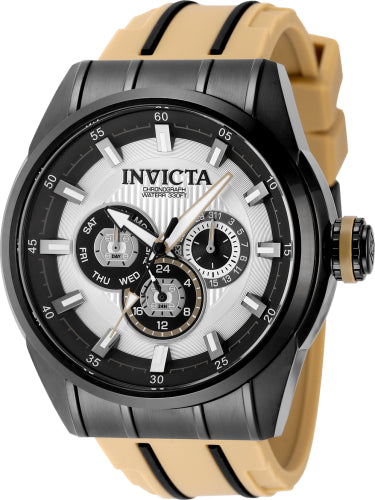 Invicta Men's 49053 Speedway  Quartz Chronograph Silver, Black Dial Watch