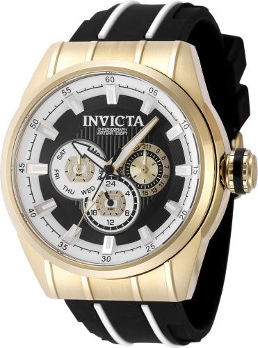 Invicta Men's 49055 Speedway  Quartz Chronograph White, Black Dial Watch